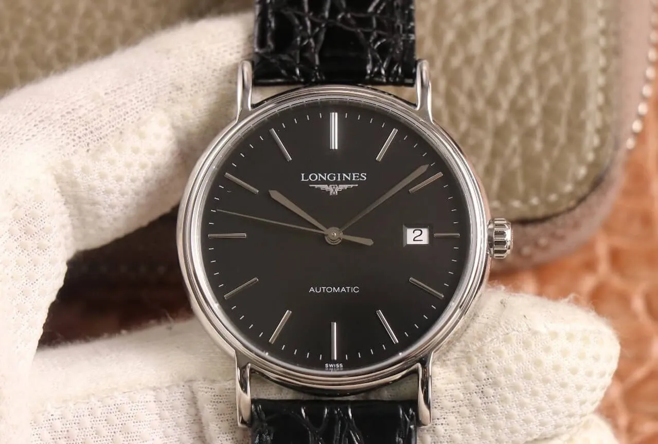 Longines Presence L4.921.4.52.2 KY factory 1:1 Best Edition Replica Watch Black Strap